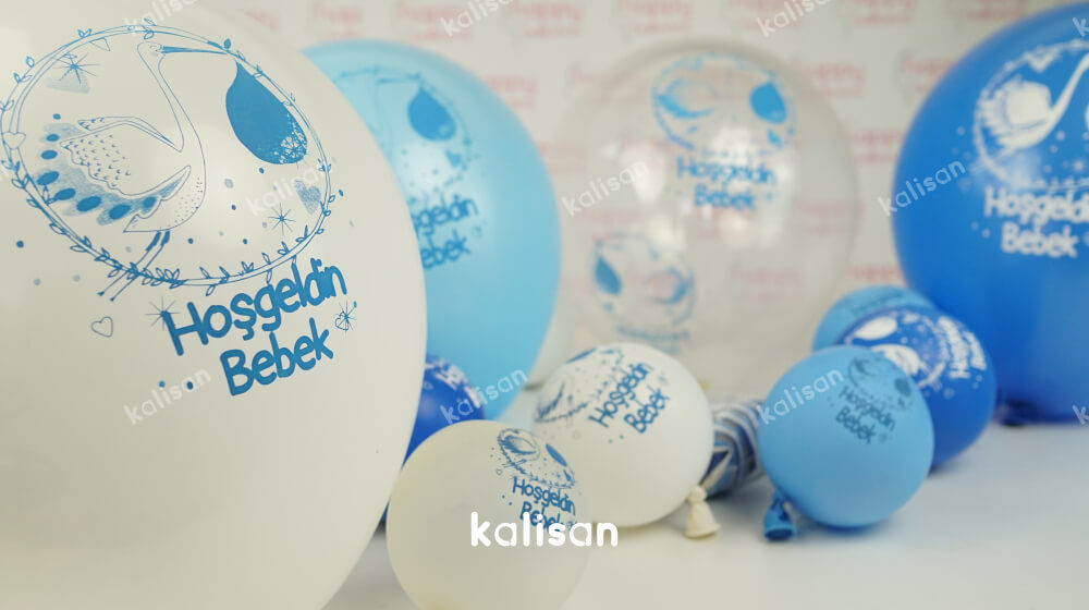 hoşgeldin bebek mavi balon