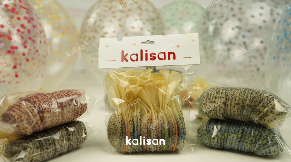 şeffaf konfetili balon