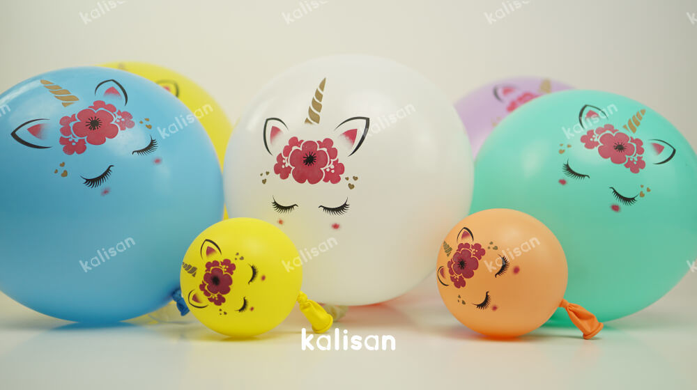 renkli unicorn balon