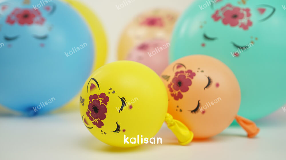 unicorn balon renkli baskı