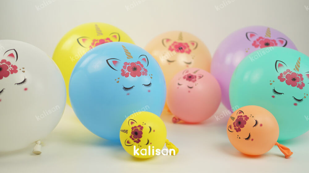 unicorn renkli balon