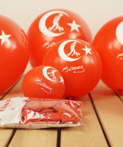 Atalı Ay Yıldız Baskılı Balon