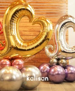 35" 88 cm Kuyruklu Kalp Folyo Balon