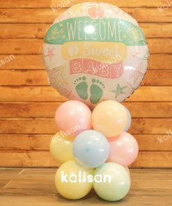 Kalisan Party Box – Balon Kit 5: Welcome Sweet Baby & 5" Makaron Balonlar