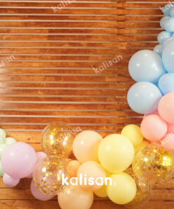 Kalisan Party Box - Balon Kit 28 | Gold Konfetili Balon Makaron Zinciri
