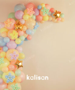 Kalisan Party Box – Balon Kit 32 | Makaron Zincir & Gold Folyo Yıldızlar