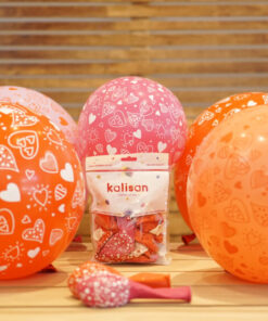 Baskılı Balon Kalp Tema 2019
