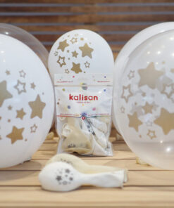 Gold Yıldız Baskılı Balon