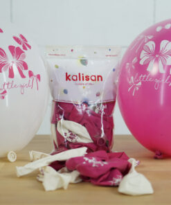 Little Girl Baskılı Balon Beyaz Pembe