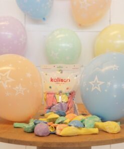 Yıldız Baskılı Makaron Balon
