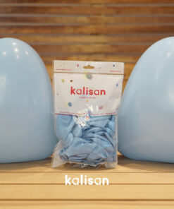 12" Kalp Makaron Mavi Balon
