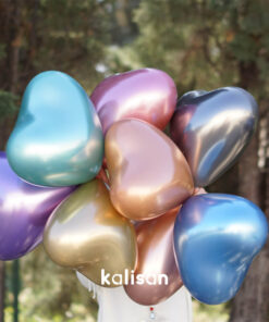 12" Kalp Mirror Karışık Renk Balon