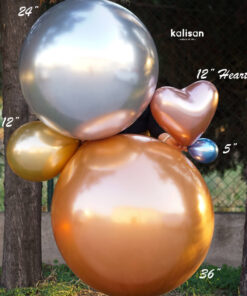 24" - 60 cm Mirror (Krom) Jumbo Balonlar 2'li