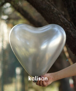 12" Kalp Mirror Silver Balon