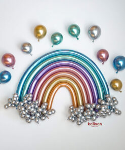 Mirror Balon Gökkuşağı Konsept - Kalisan Party Box – Balon Kit 64