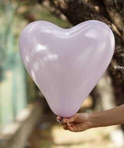12" Kalp Makaron Lila Balon
