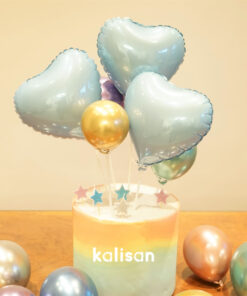 Mini Mirror ve 9" Kalp Folyo Balon Konsept Cake Topper– Kalisan Party Box – Balon Kit 49