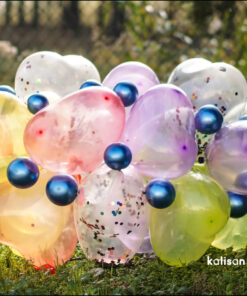 12" - 30 cm Renkli Süper Şeffaf Kalp Balon