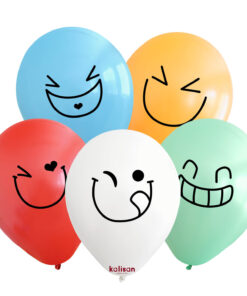 Gülen yüz Baskılı Balonlar