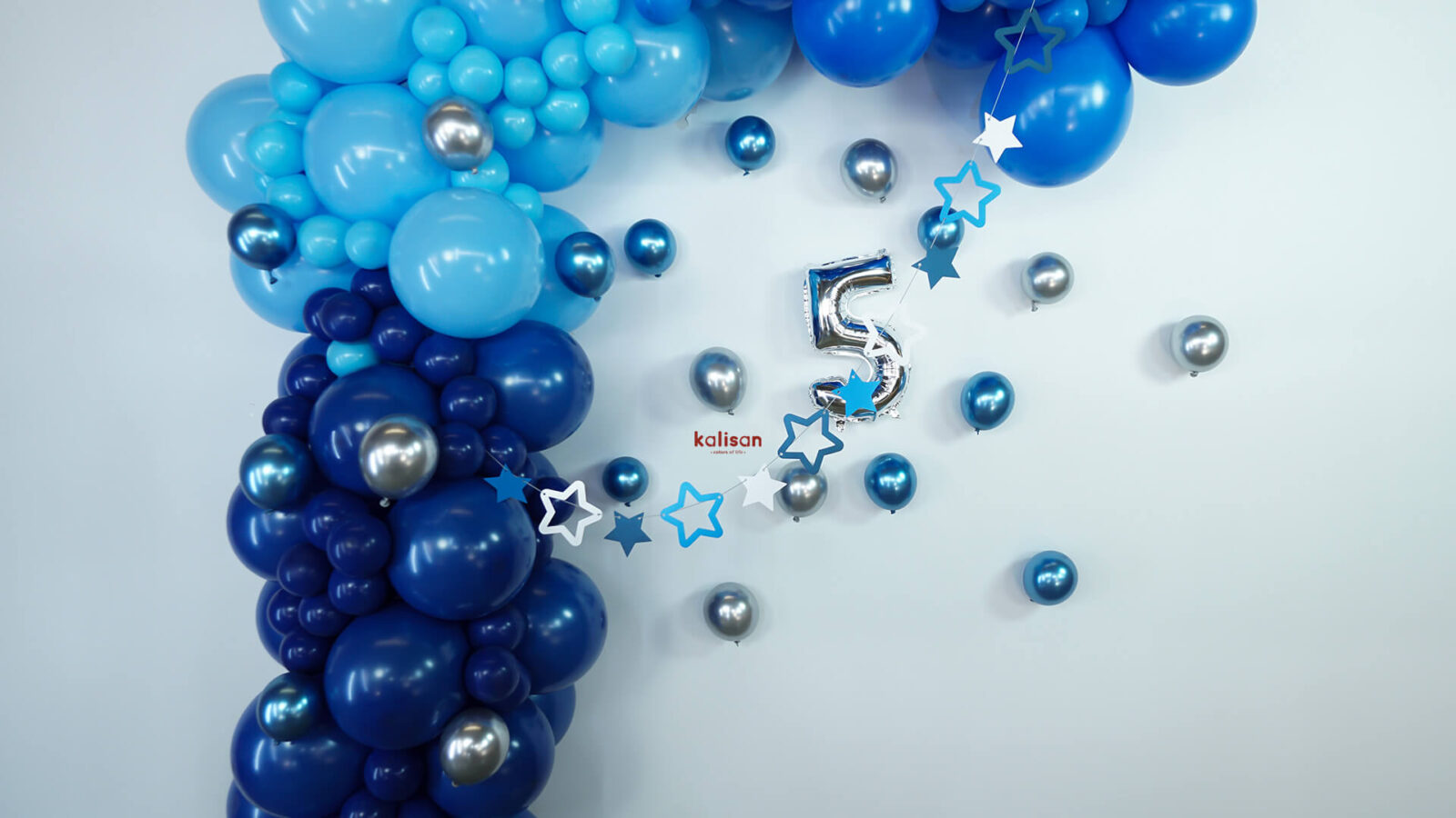 Mavi ve Gümüş Konsept Balon Zinciri Balon Kiti 77 Kalisan Balon Mavi ve Gümüş Konsept Balon Zinciri Balon Kiti 77 Kalisan Balon