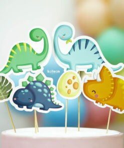 Dinozor Tema Cake Topper 6 Parça Pasta Süsleyici