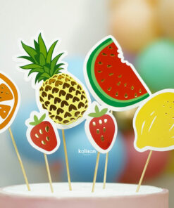 Meyve Tema Cake Topper 6 Parça Pasta Süsleyici