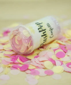 Push-Pop Konfeti Sarı Açık Pembe ve Koyu Pembe